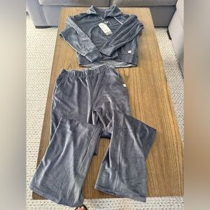 Set! Vuori Haven high rise wide leg pants & cropped oversized pullover NWT